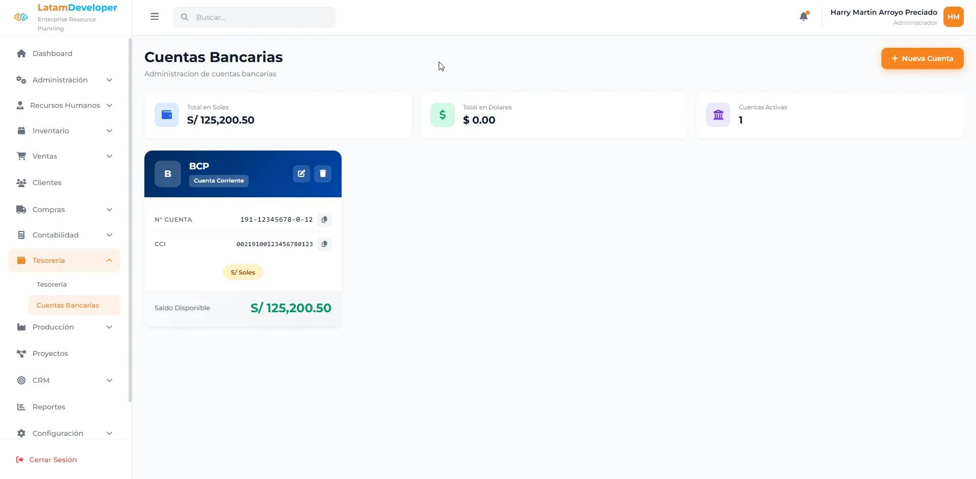 Cuentas Bancarias 